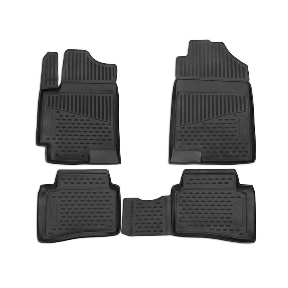 Hyundai Accent Floor Mats - Omac - Rubber TPE - Black - '18-'22